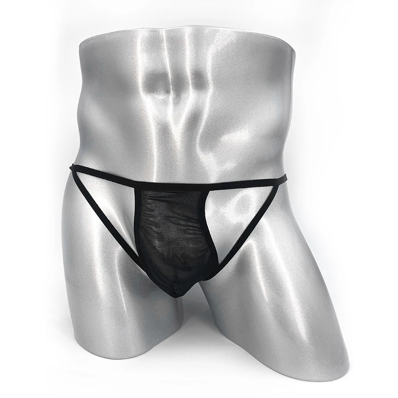 Wholesale 2022 Erotic Thong Men Mesh Sexy Transparent Temptation U Convex Men G-string Briefs Boys Low Waist Hollow Sac Thong