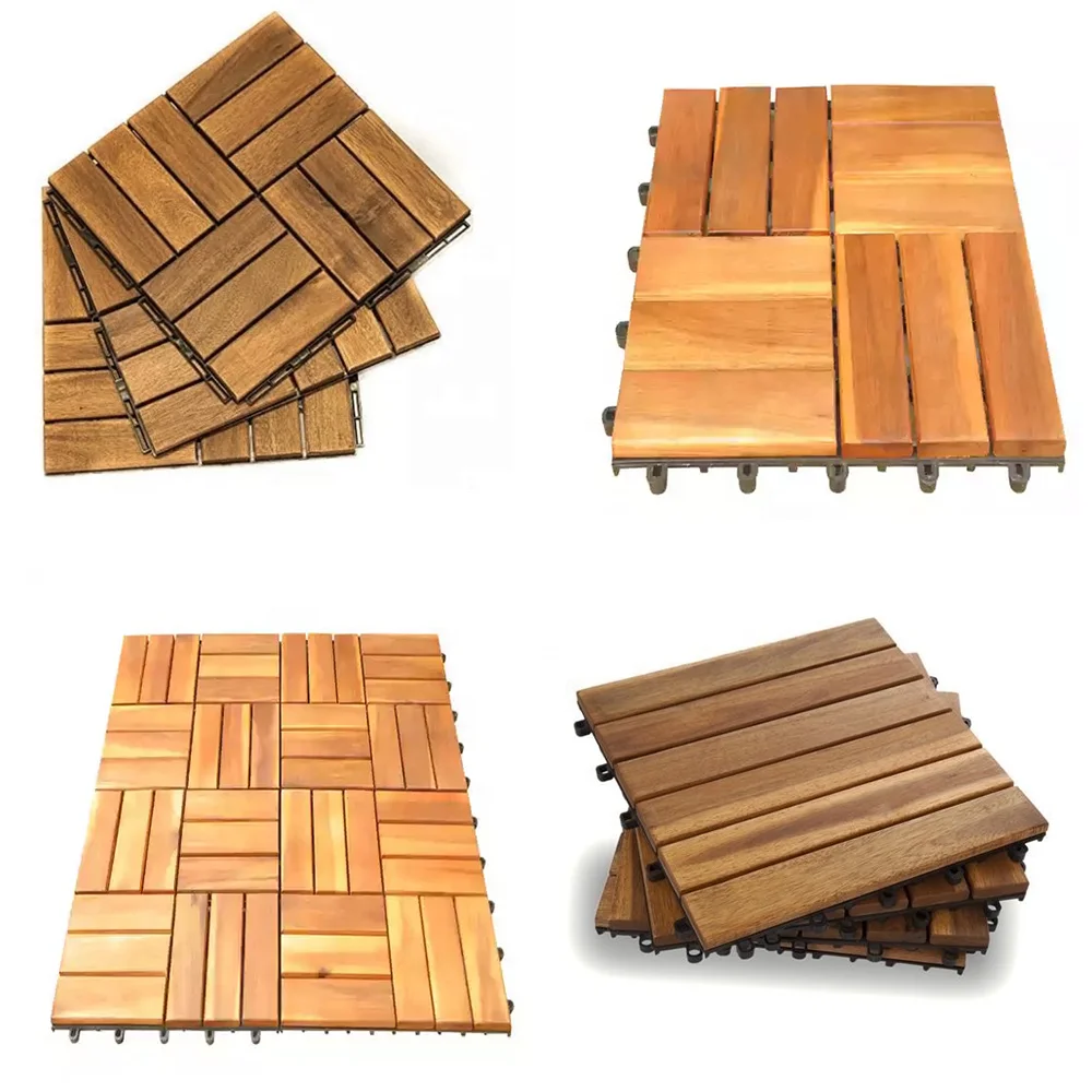 Best Wood DIY Decking Tiles 300*300mm for interior - exterior home decor garden decor terrace decor