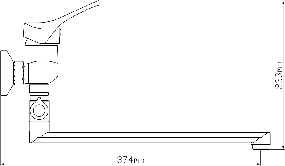 (OB8245-5F-ZL119)Boou popular wall mounted single handle brass bathroom  bathtub bath faucet mixer with diverter