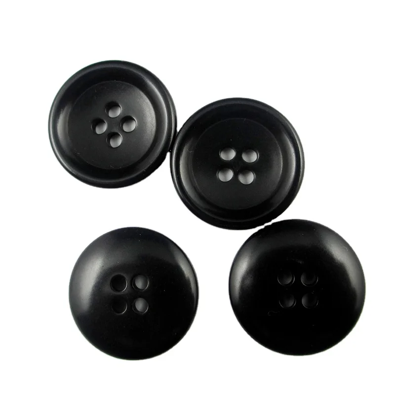 Черный цвет, 4 отверстия, Классическая кнопка для мужского костюма corozo nut