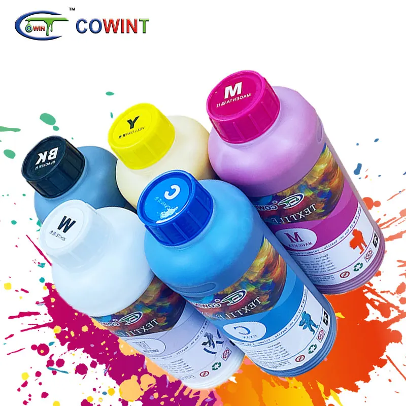 Cowint CMYK White Color 1000ML DTF Printer Pigment Ink PET Film Heat Transfer DTF Ink for XP600 I3200