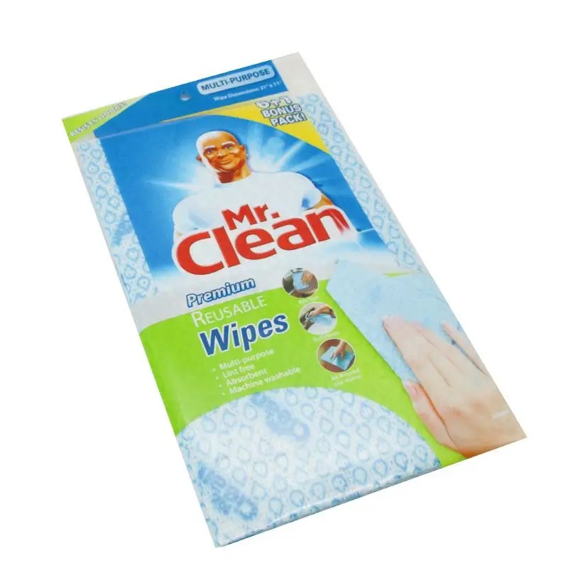 OEM Mr Clean нетканое кухонное полотенце с принтом логотипа без ворса салфетка для уборки
