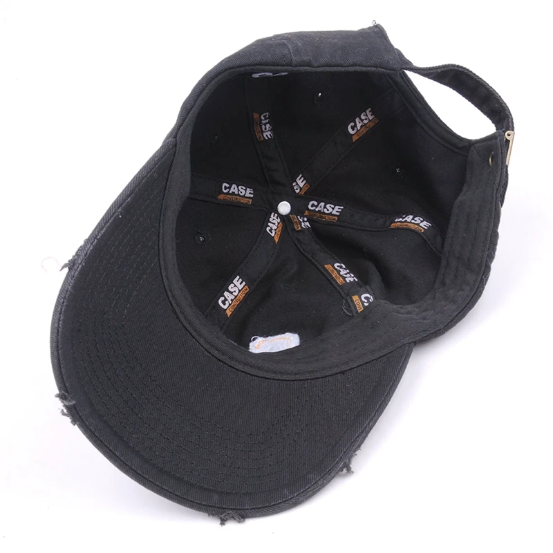 Dropshipping vintage black distressed denim dad hat designer