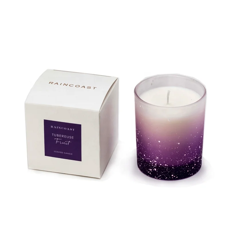 RAINCOAST Wholesale Candle supplies 200G art candles with tinted glass bottle cheap scented candle