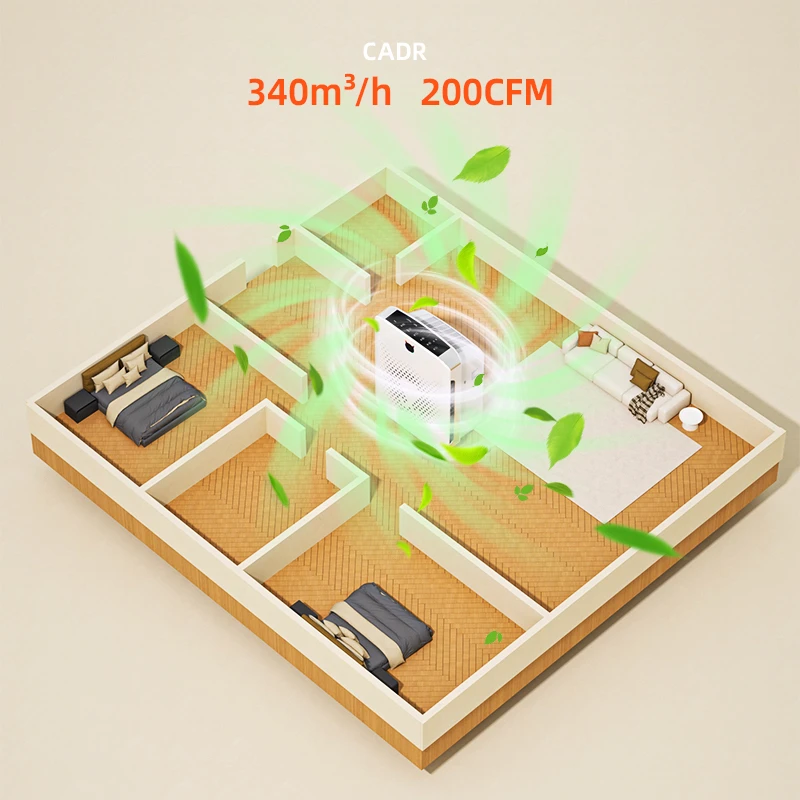 JNUO Hot Sale 2023 Air Purifier Hepa Filter with Remote Control Air Purifiers For Hotel