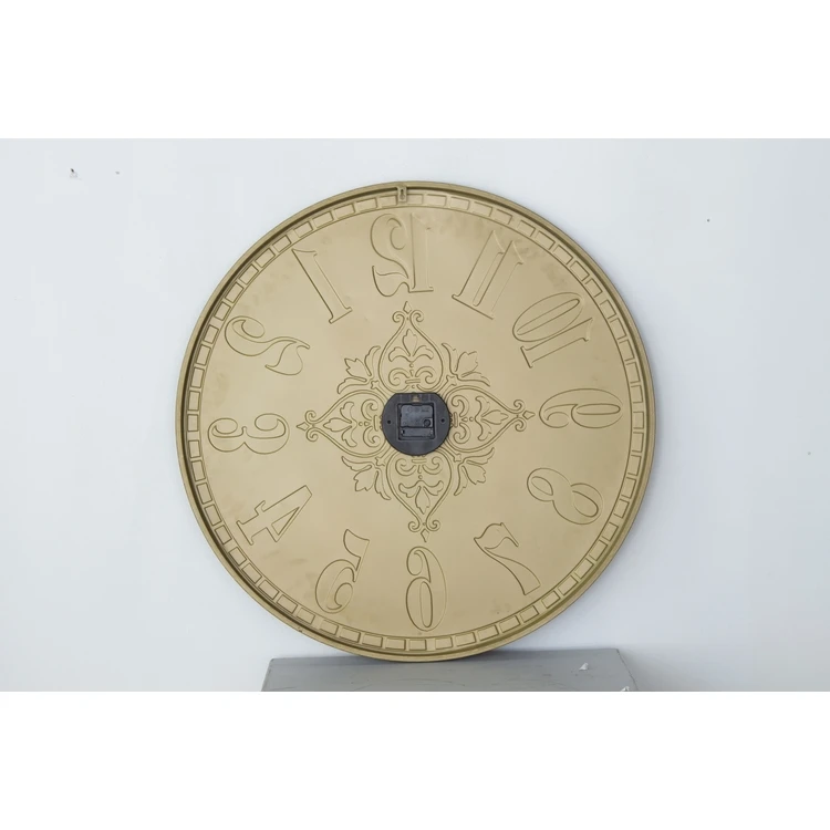 Retro Antique  Home Decorative   Numbers Wall Clock Brass Vintage Clock