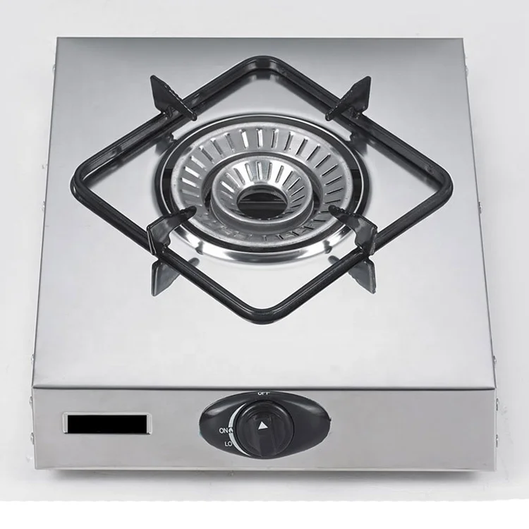Новая серебряная квадратная Геометрическая тонкая модель чугуна портативная одноконфорочная газовая плита цилиндра