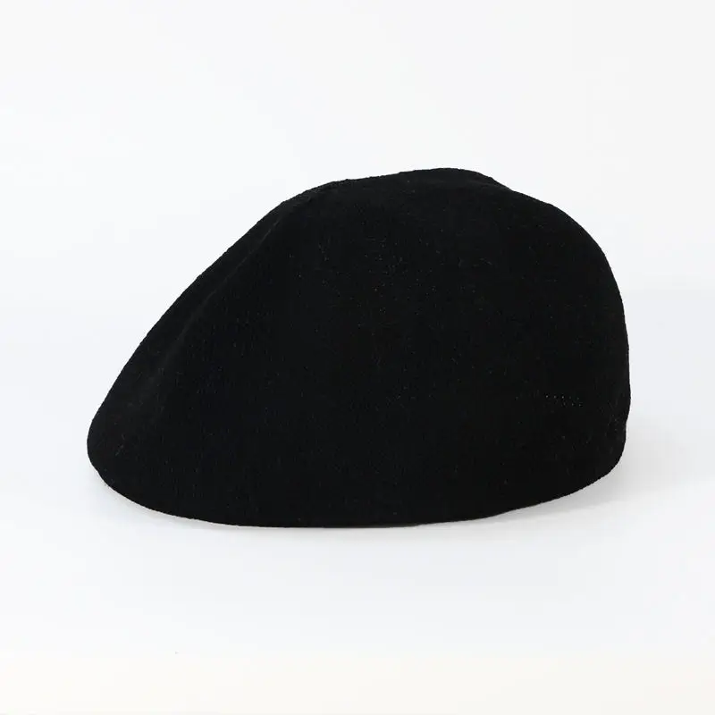 Women Elegant Berets Spring Summer New Solid Color Knitted Travel Hats Linen Slik Beret