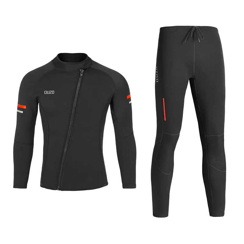 1.5mm wetsuit OUZO separate diving top pants men and women long sleeve cold protection sun surfing coat winter swimsuit