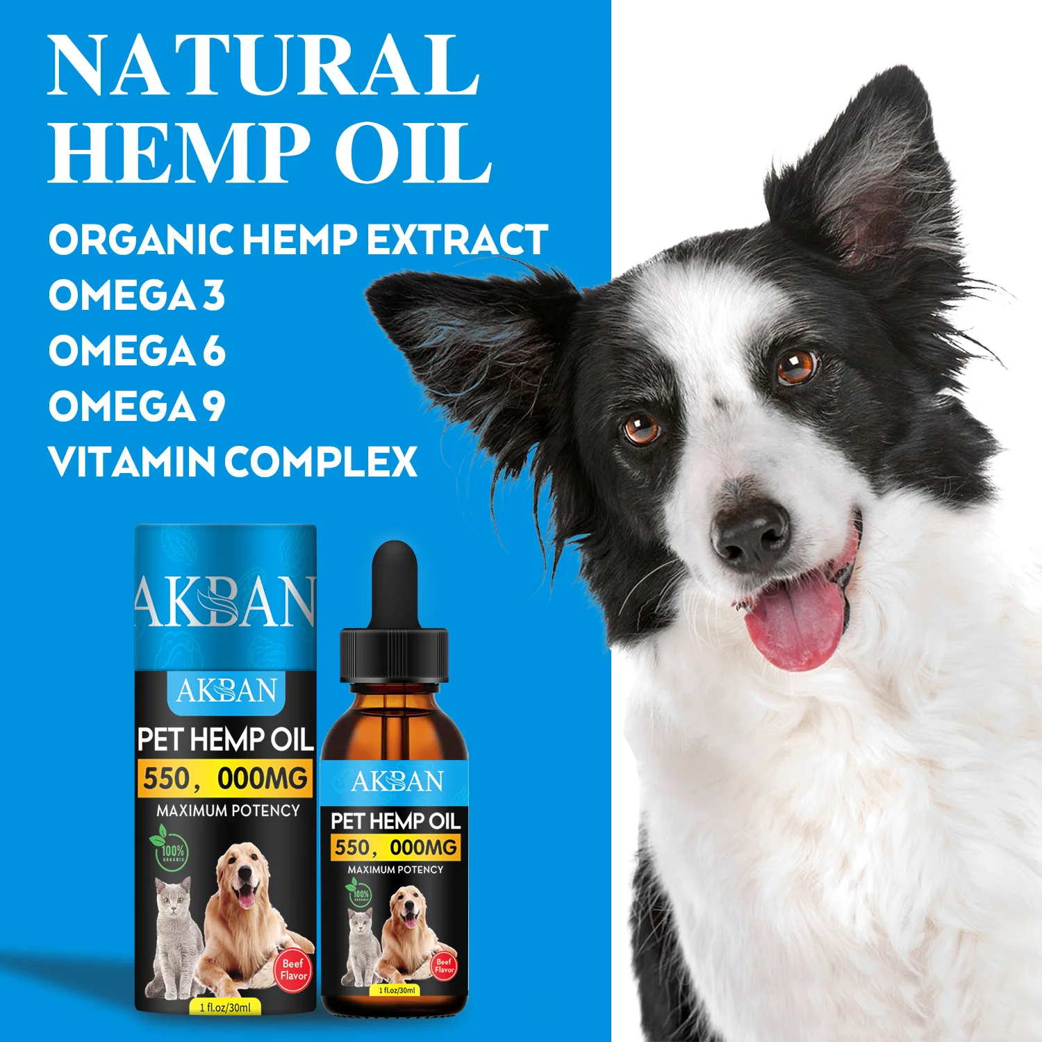 High End Pet Hemp Essential Oil Custom Private Label Dogs Cats Pain Relief Organic Pet Hemp Oil