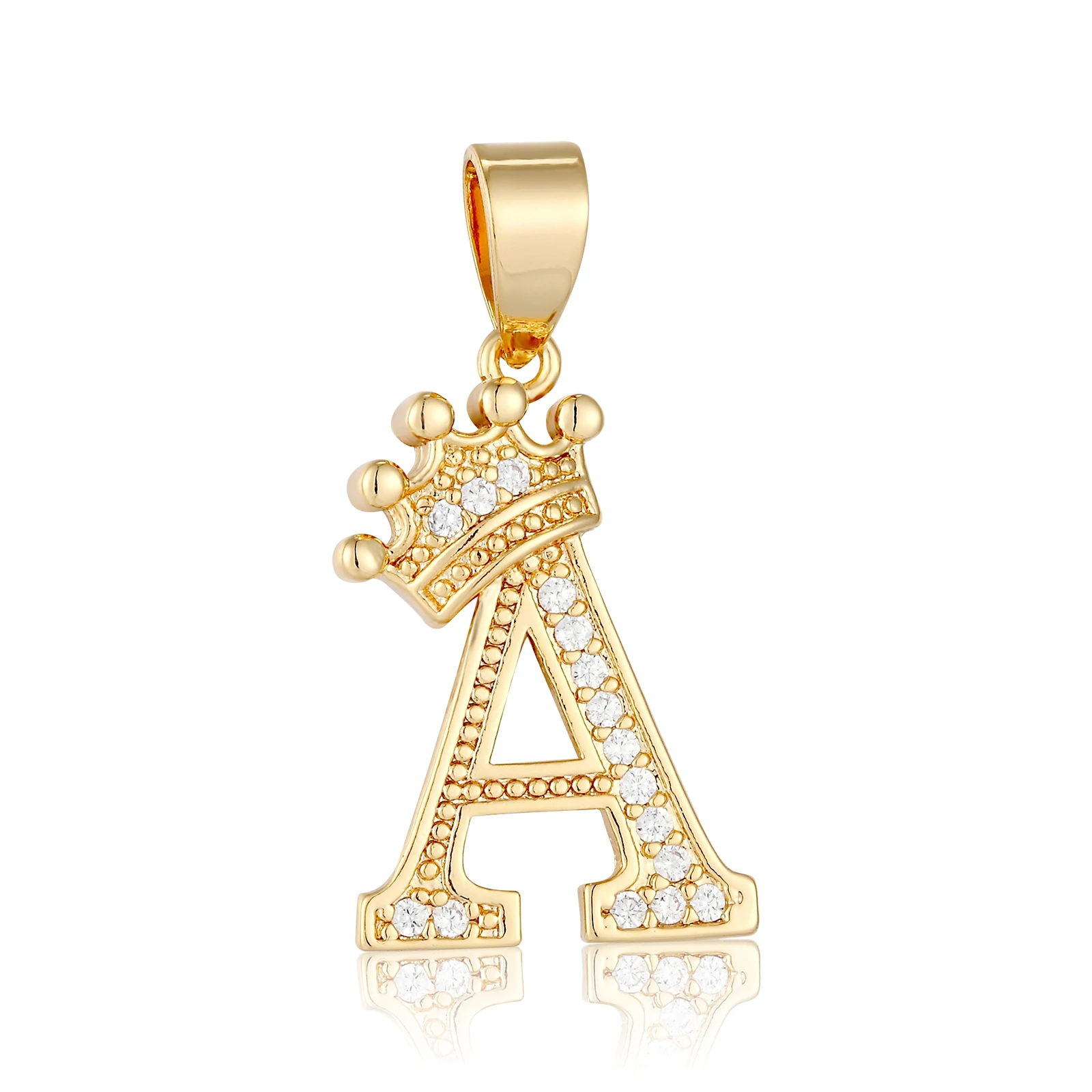 Elfic 26 letters Fashion Pendant copper plated gold necklace pendant,a set of initials pendant