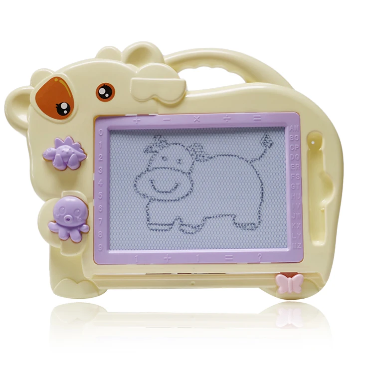 2024 Funny Learning Drawing Toys 2 Stamp Plastic Erasable Portable Magnetic Writing Board For Baby Kids