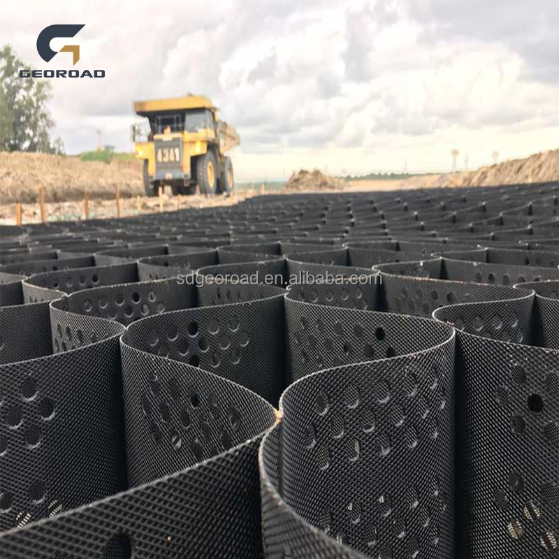 HDPE geocell  textured surface cellular  geocell for slope retaining Wall