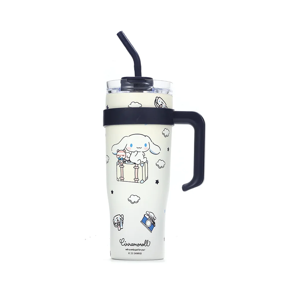 Нержавеющая сталь сублимационная водяная кружка кофейная 40 унций стакан с ручкой соломенная крышка