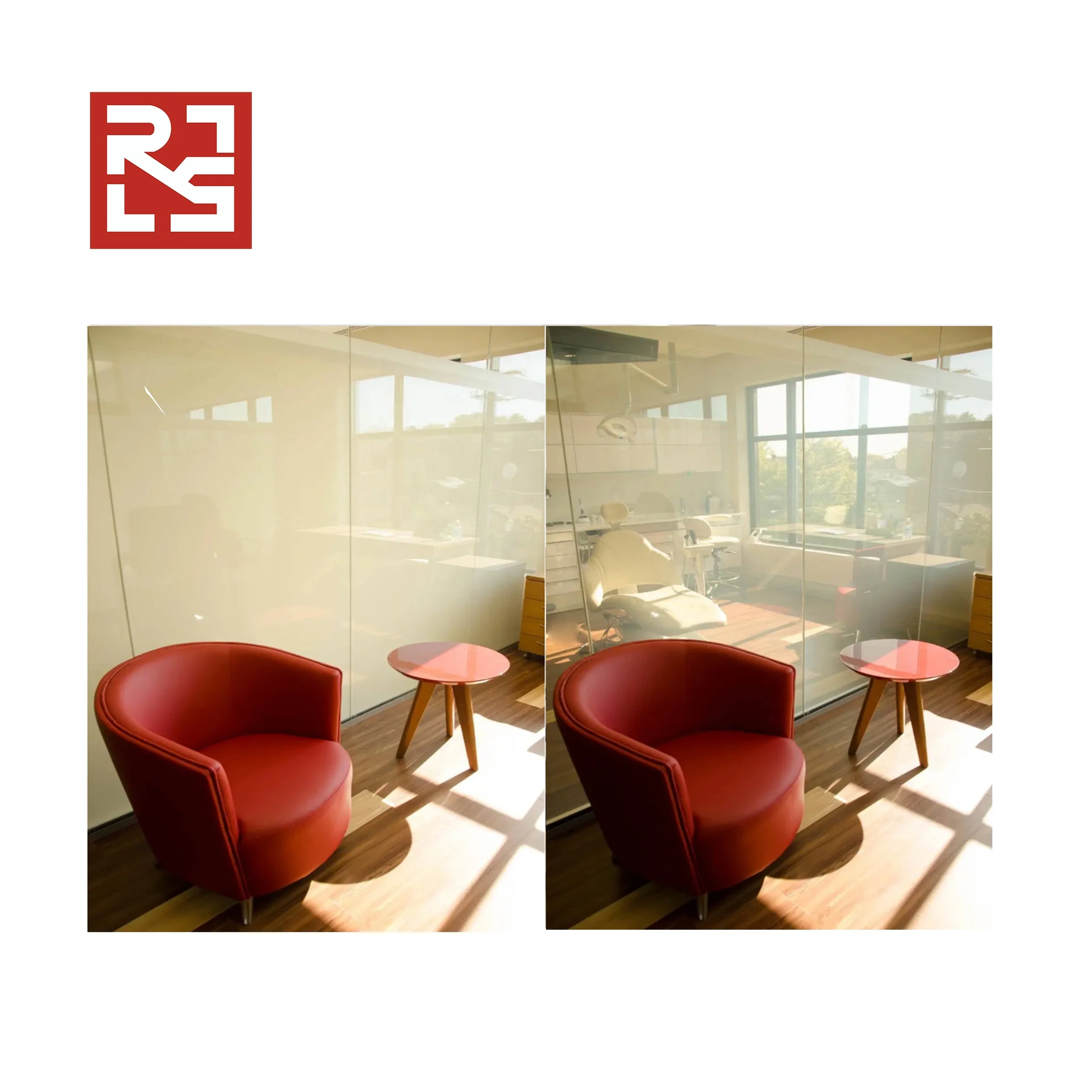 Rushui Sliding Doors Switchable Films Magic Glass Remote Control Dimming Tint Rejection Window Decoration  Balcony UV Block