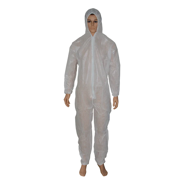 Disposable nonwoven coverall with hat farm overalls with feet waterproof and dustproof with Manufacturer Cheap price