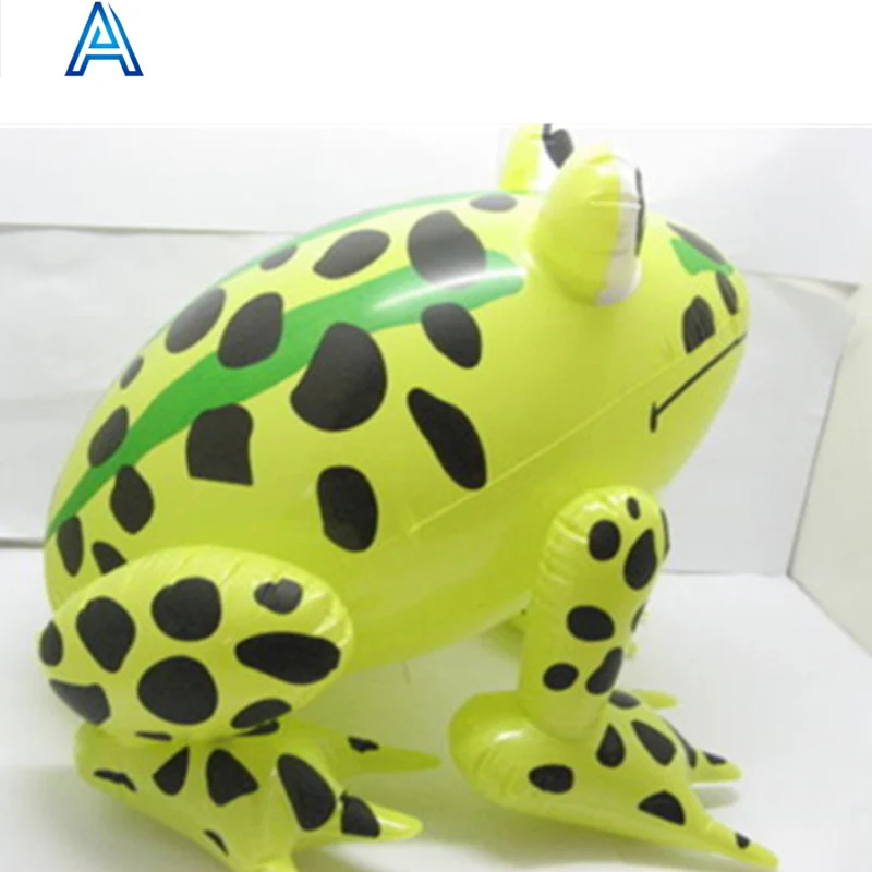 Customize printing 3D PVC inflatable frog model toy for common pond frog cartoon animal toy