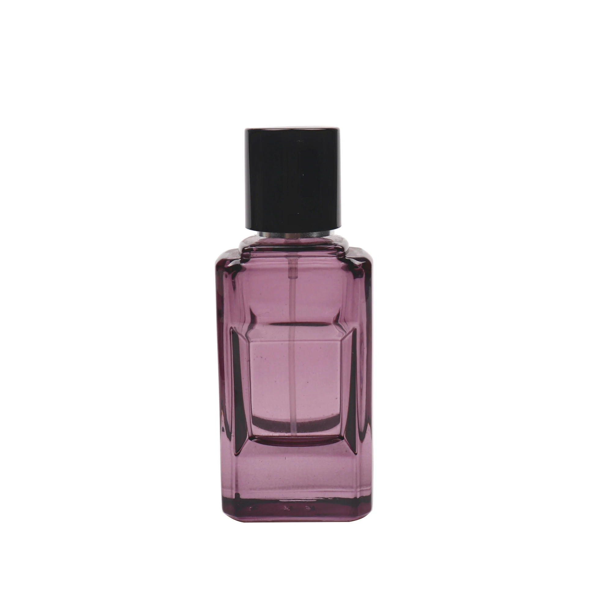 Wholesale 30ML spray color empty glass perfume bottle with aluminum pump
