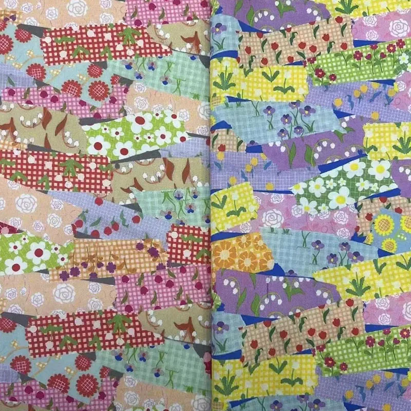 Printed cotton fabric roll textile shirt stripes 100% pure cotton flower pattern design printed fabric