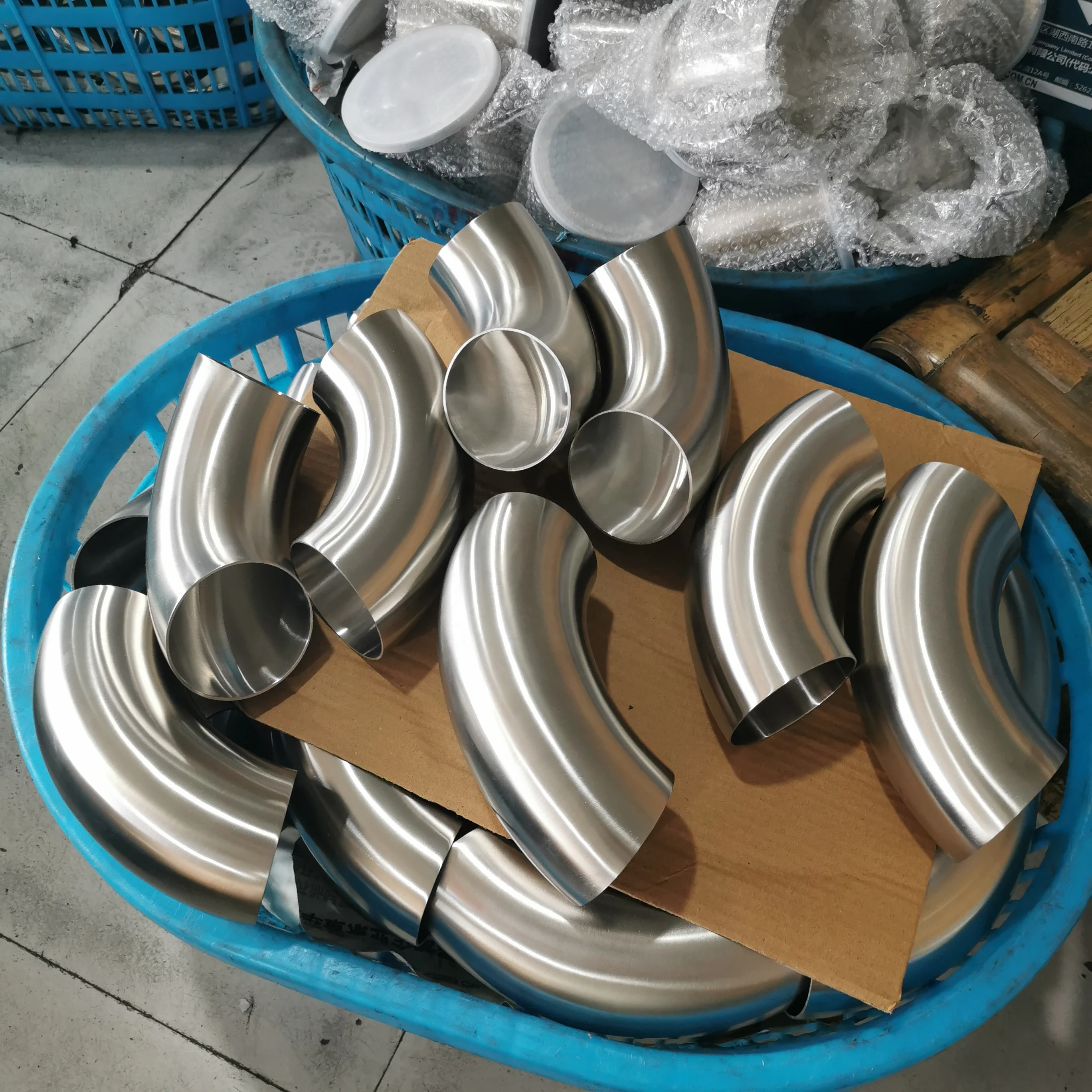 Stainless Steel  Sanitary 76mm Pipe fittings of Welded 45degree Bend/Elbow