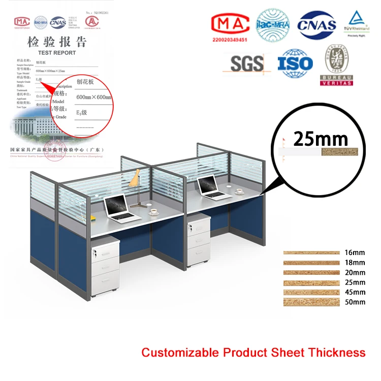 4 Workstation Cubicle Modern Coworking Table Call Center Office Cubicles Modular Office Desks