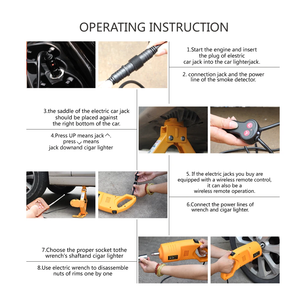 Лидер продаж, набор ударных гаечных ключей с электрическим домкратом