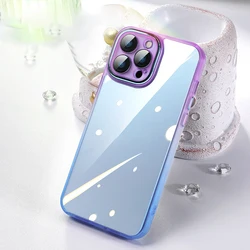 Shockproof Mirror Case For iPhone 14 12 11 Pro Max XS MAX XR Soft TPU Back Cover For iPhone 7 8 6 plus Luxury Clear Phone Case