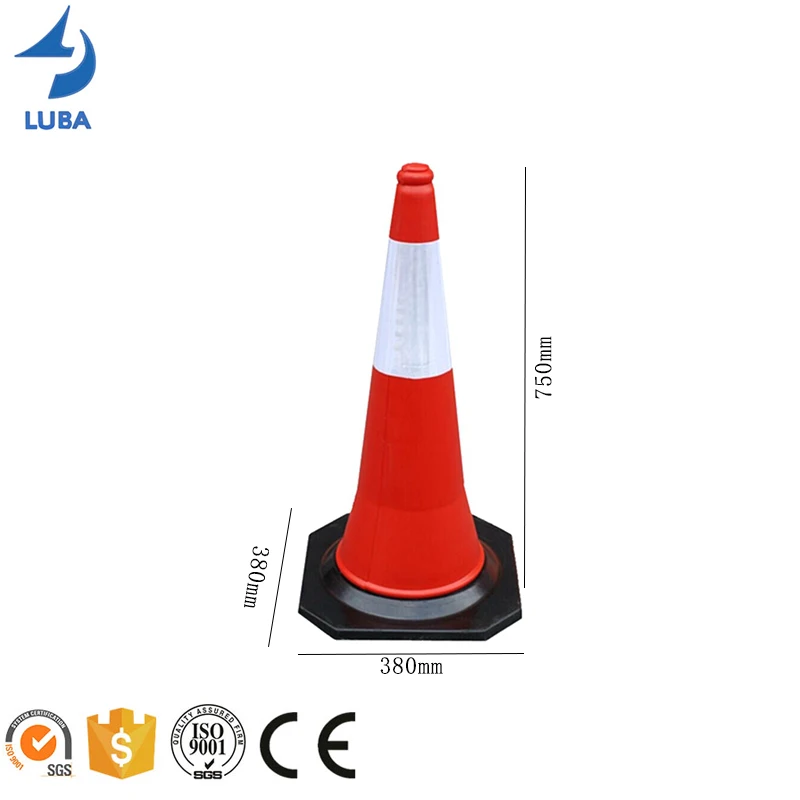 750mm High Quality Signal Warning Pe Traffic Cone 75Cm Road Safety Cone