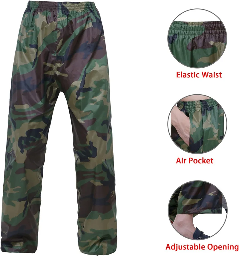 Tactical Camouflage Camo Raincoat Polyester Raincoat