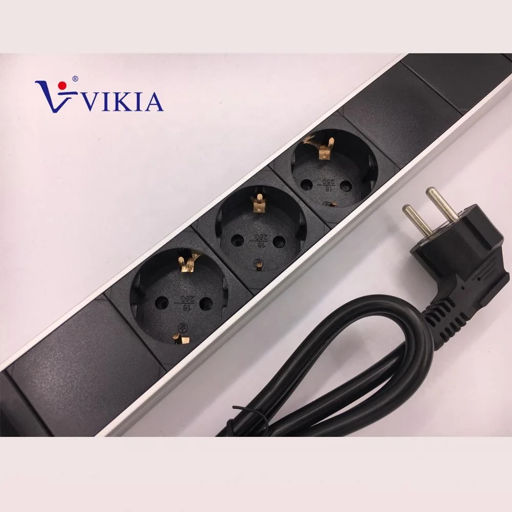 1U 3 варианта OEM немецкого типа PDU с 1P выключателем для египетского рынка