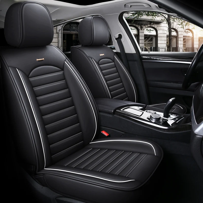 Factory Wholesale High Quality Pu Leather Car Seat Cover Pu Leather Universal Cushion 5-seater Full Set Car Seat Protector