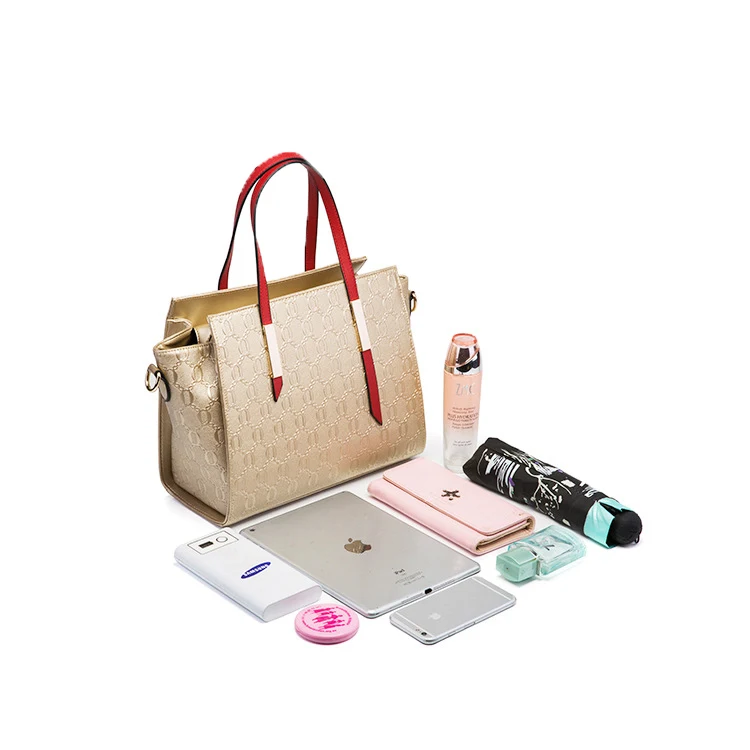 Оптовая продажа, трендовый 4 шт в 1 комплект композиционная кожа Сумки из натуральной кожи для женщин, женская сумка, сумки для рук