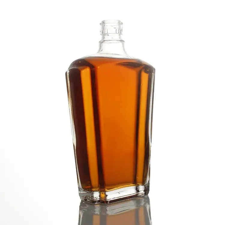 manufacture super flint  bottle high quality 500ml 700ml 750ml spirts rum gin whisky  XO brandy glass bottle