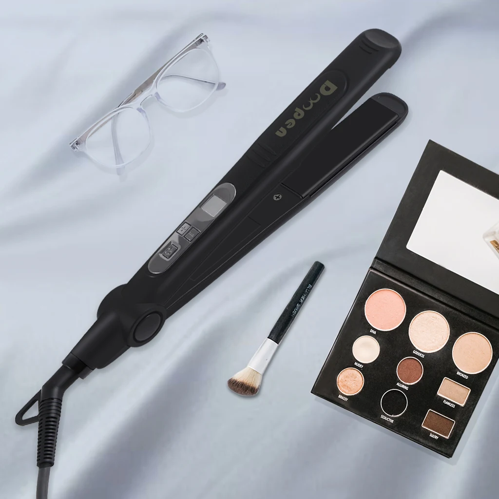 Hot Sell Professional Hair Straightener Titanium Flat Iron Styling Tool Private Label with LCD Display