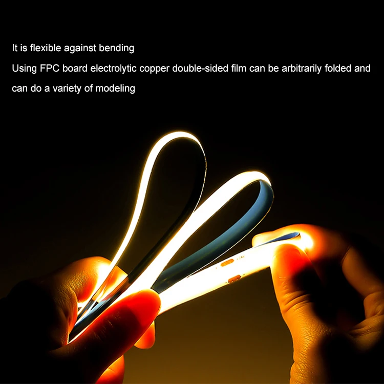 Ultra Thin Customized Length Flexible Printed Circuit Copper Board 10W COB Low Voltage Led Strip