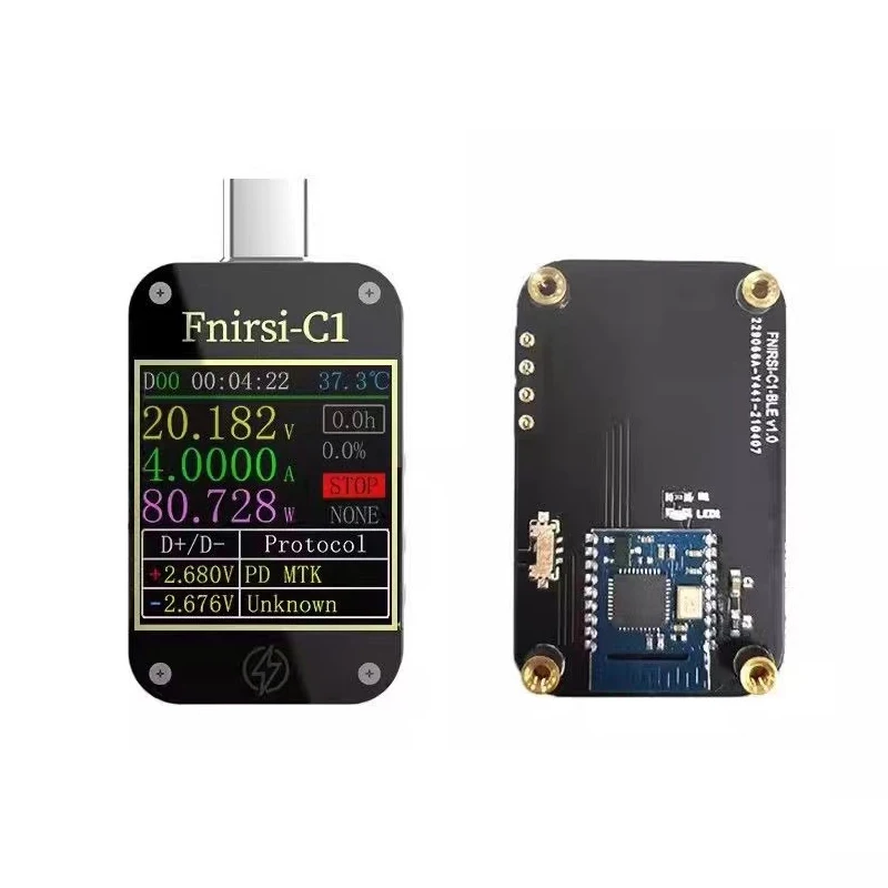 FNIRSI-C1 usb multifunction tester Fast Charging Protocol type c usb tester usb c tester With PC Software