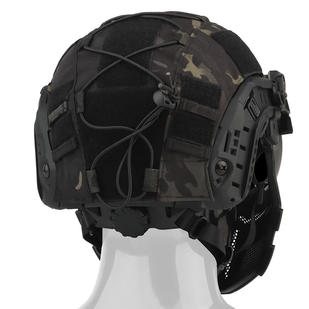 Camouflage FAST Helmet Full Covered Helmets with Steel Mesh Protective Mask / Goggles Hunting Motorcycle Cosplay