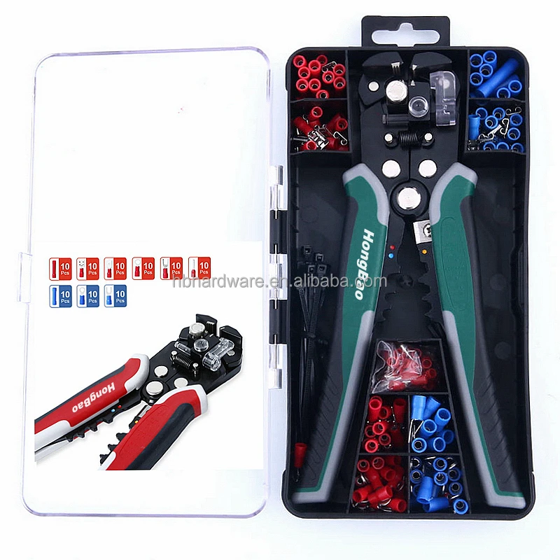 Hot Selling Network Terminal Clamp Crimp Cable Wire Tool Kit Set Auto Wire Stripper Pliers Crimping Wire Self Stripping Pliers
