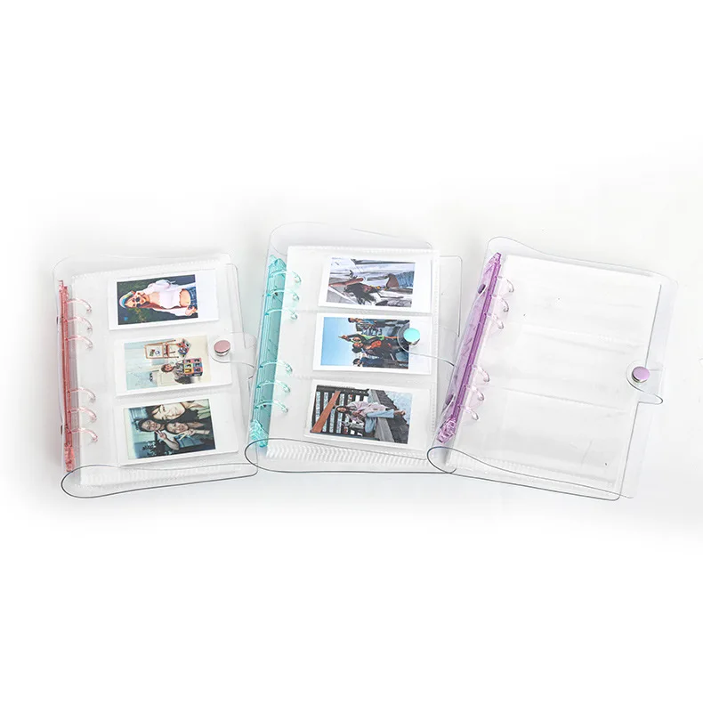 3 inch 120 pockets transparent photo album PVC mini picture album Photo File Card Bag Loose Leaf tickets Binder Pockets