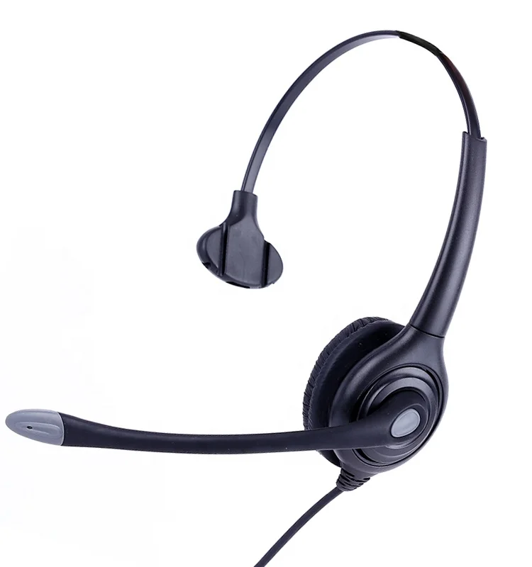 
Call center single ear wired earphone headset with USB connector 