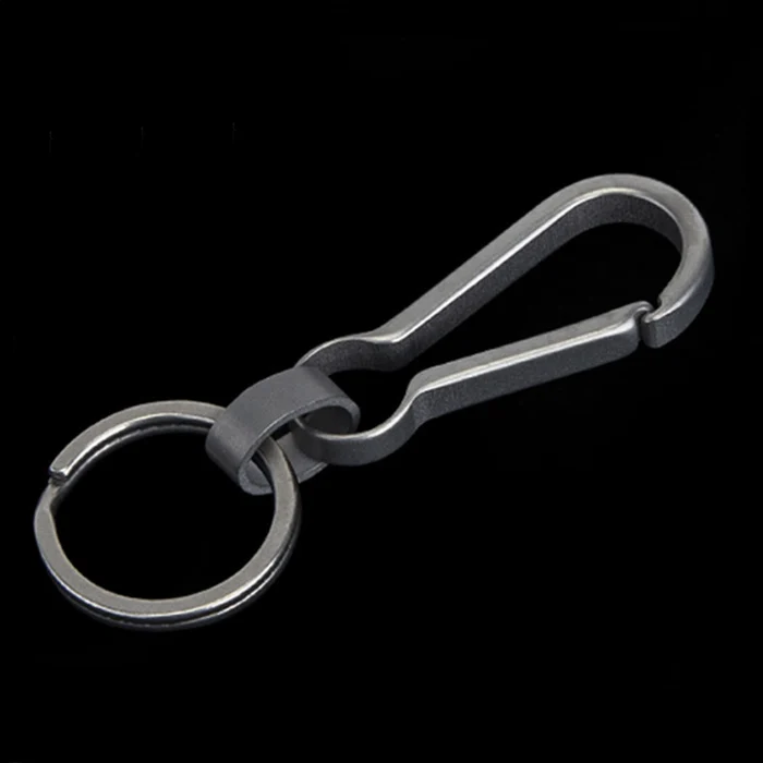 Titanium Alloy Key Ring Horseshoe Buckle High Strength Anti Rust Titanium Key Chain