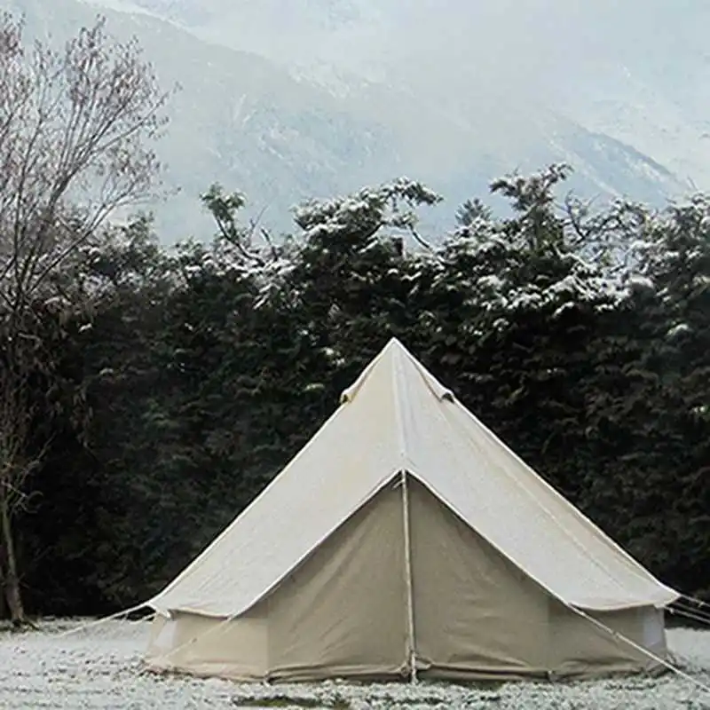 3M 4M 5M 6M Custom Glamping Tent Wall Yurt Family Tent Camping Outdoor Cotton Canvas Bell Tent
