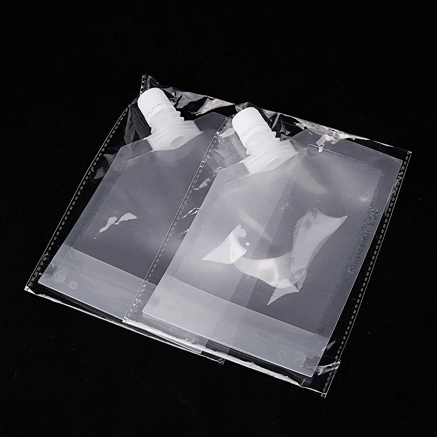 Collapsible Clear Stand Up Plastic Drink Bag Spout Pouch Flask Water Bottles Nozzle Bag Beverage Mouth Bag