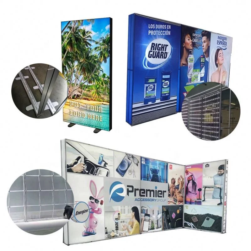 CUSTOM Advertising Seg Display Fabric Light Box Display Backdrops With Led Light