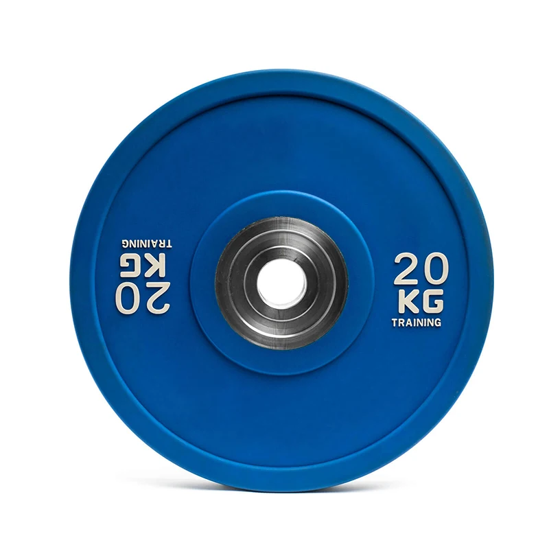Factory wholesale barbell polyurethane weight plates gym PU weight plates bumper plates steel calibration barbell