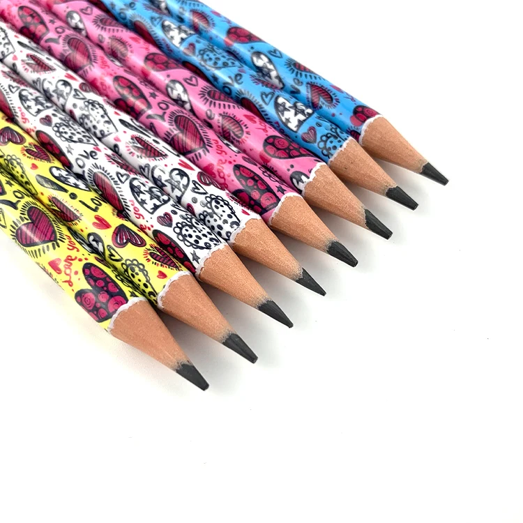 Hot Sale Popular Cartoon Design 7.5 Inch Plastic HB Lead Pencil