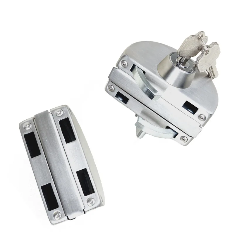 Competitive Price Convenience Store Square Key Sliding Frameless Glass Door Lock