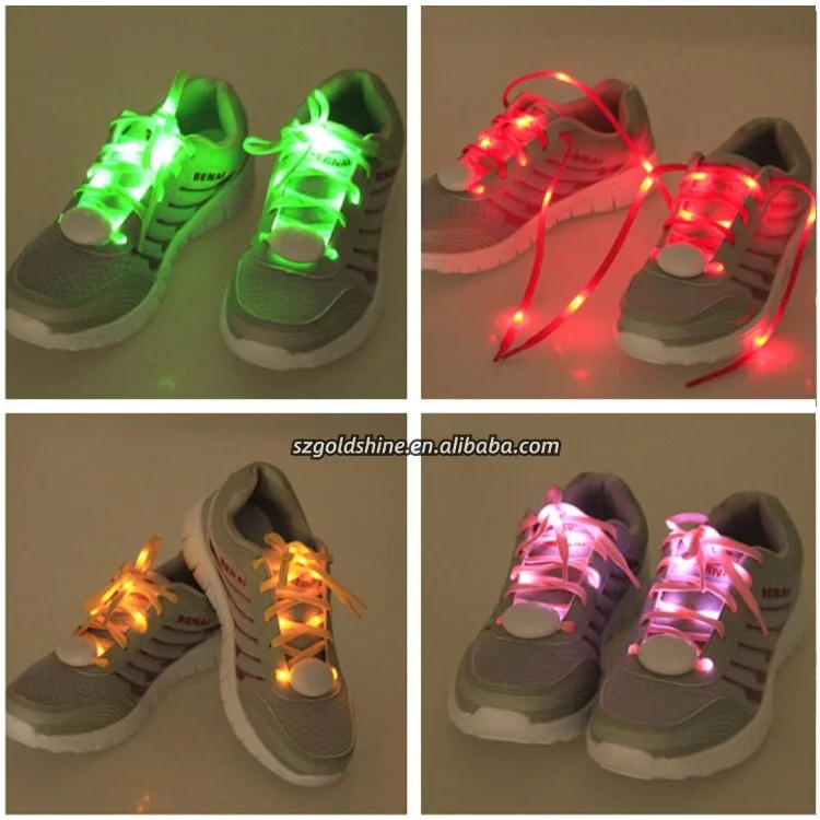 Custom LED Shoelace Flat Light Shoes with round Lace for Welcome Gifts and Insurance Target Audience