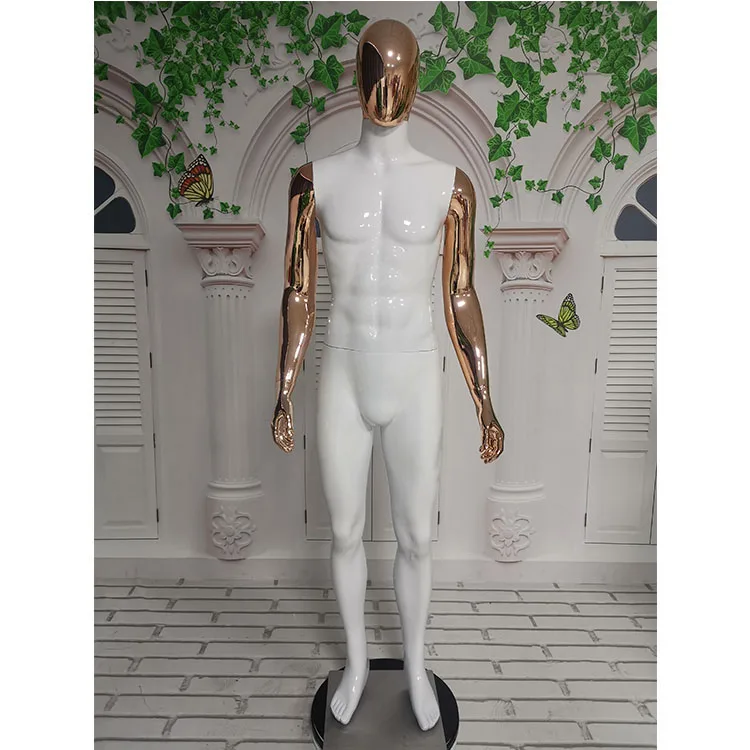 Factory Supply Abstract Glossy Big Muscle Full Body White male Mannequin
