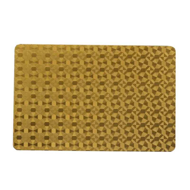 High Quality 24K Gold Magic Playing Card Plastic Casino Poker Card Custom Board Game Wholesale Waterproof with Leather Box
